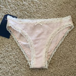 Brandy melville pink striped lace underwear